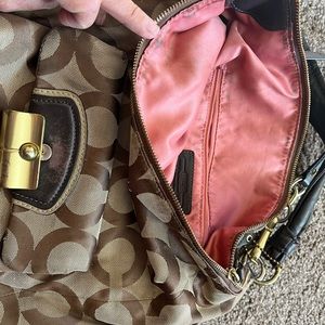 Large Brown coach bag purse